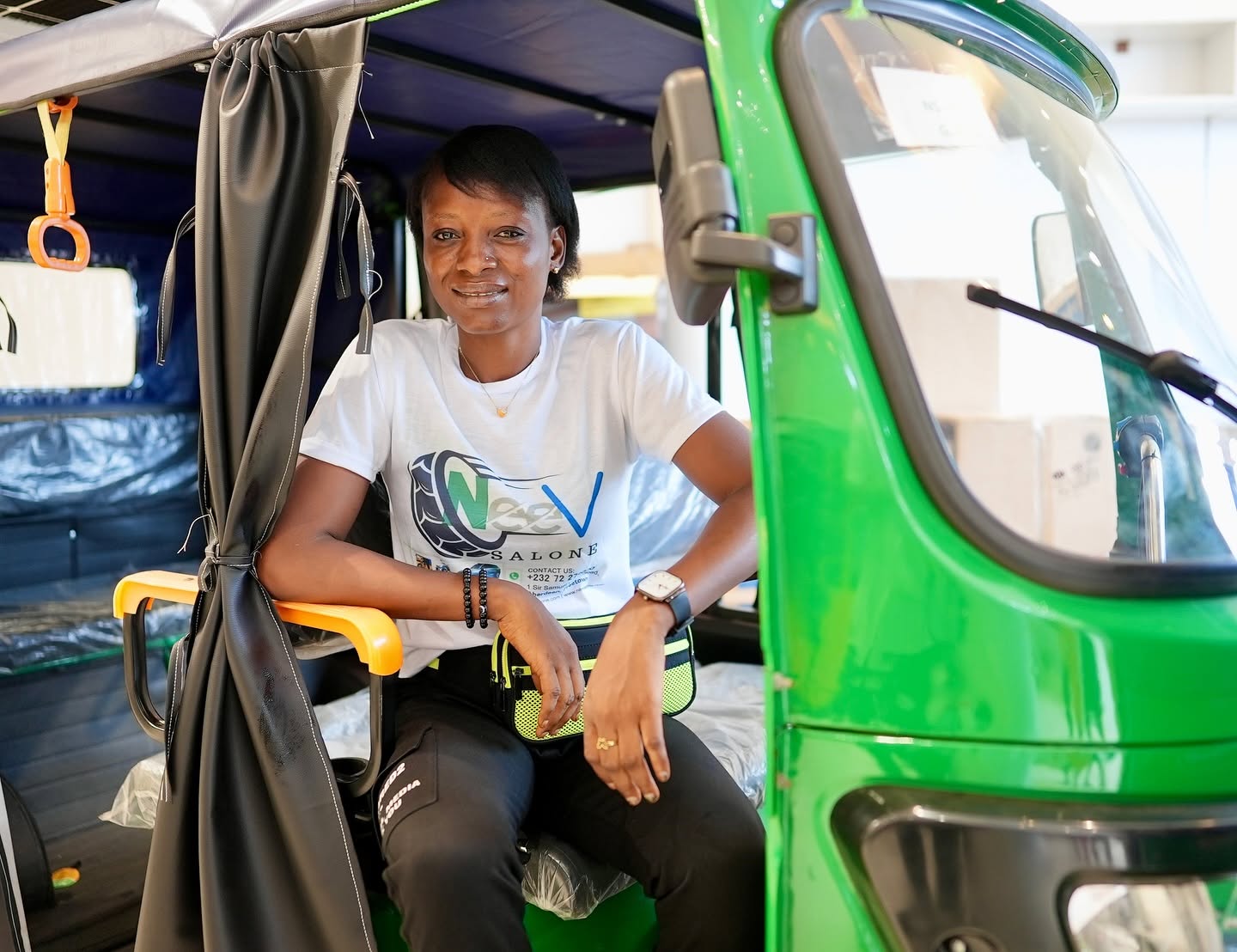 Inside a NeeV Solar Keke cabin