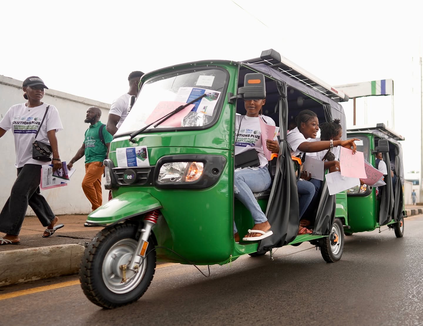 NEEV fleet on the road in Freetown